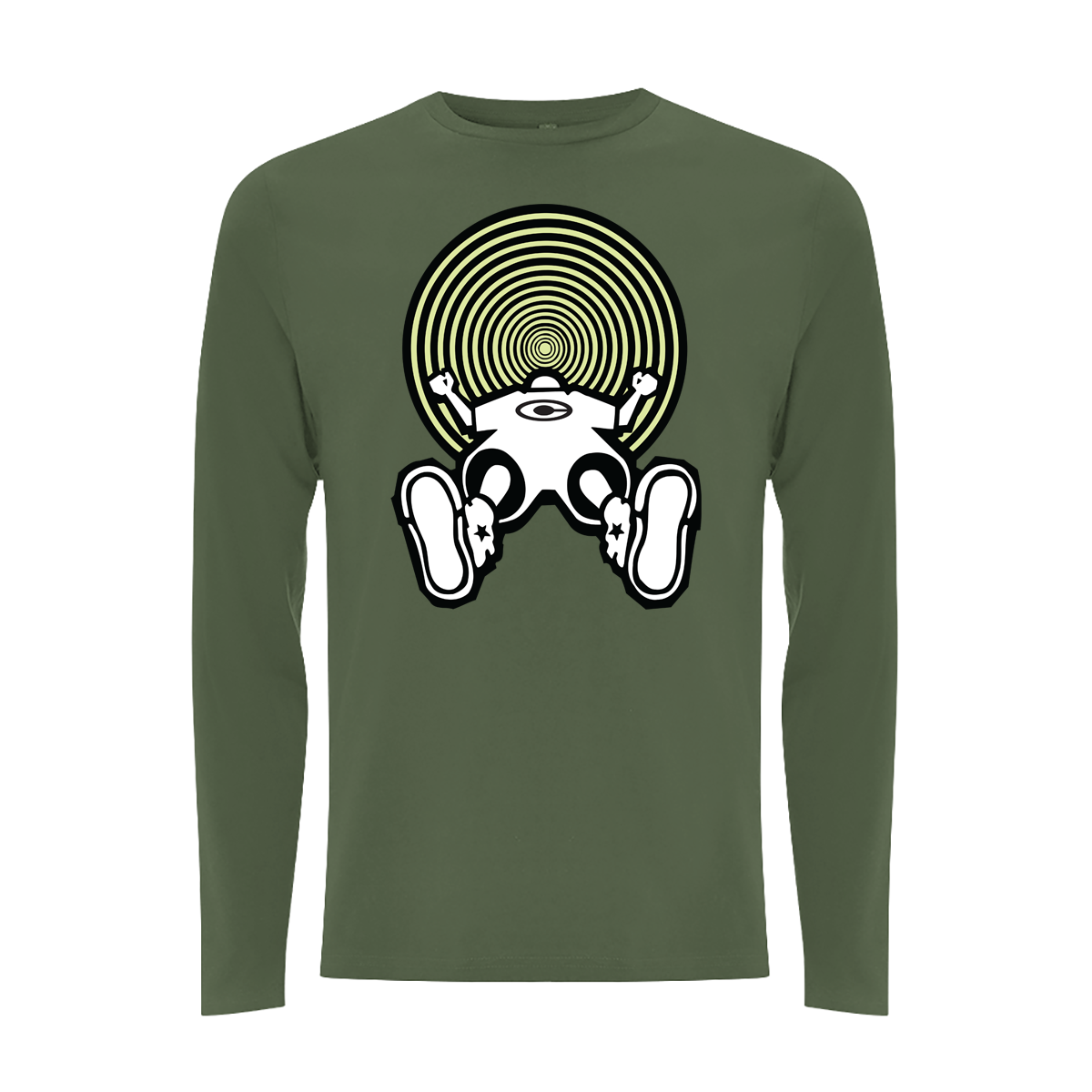 Vortex Glow Front Print Long Sleeves