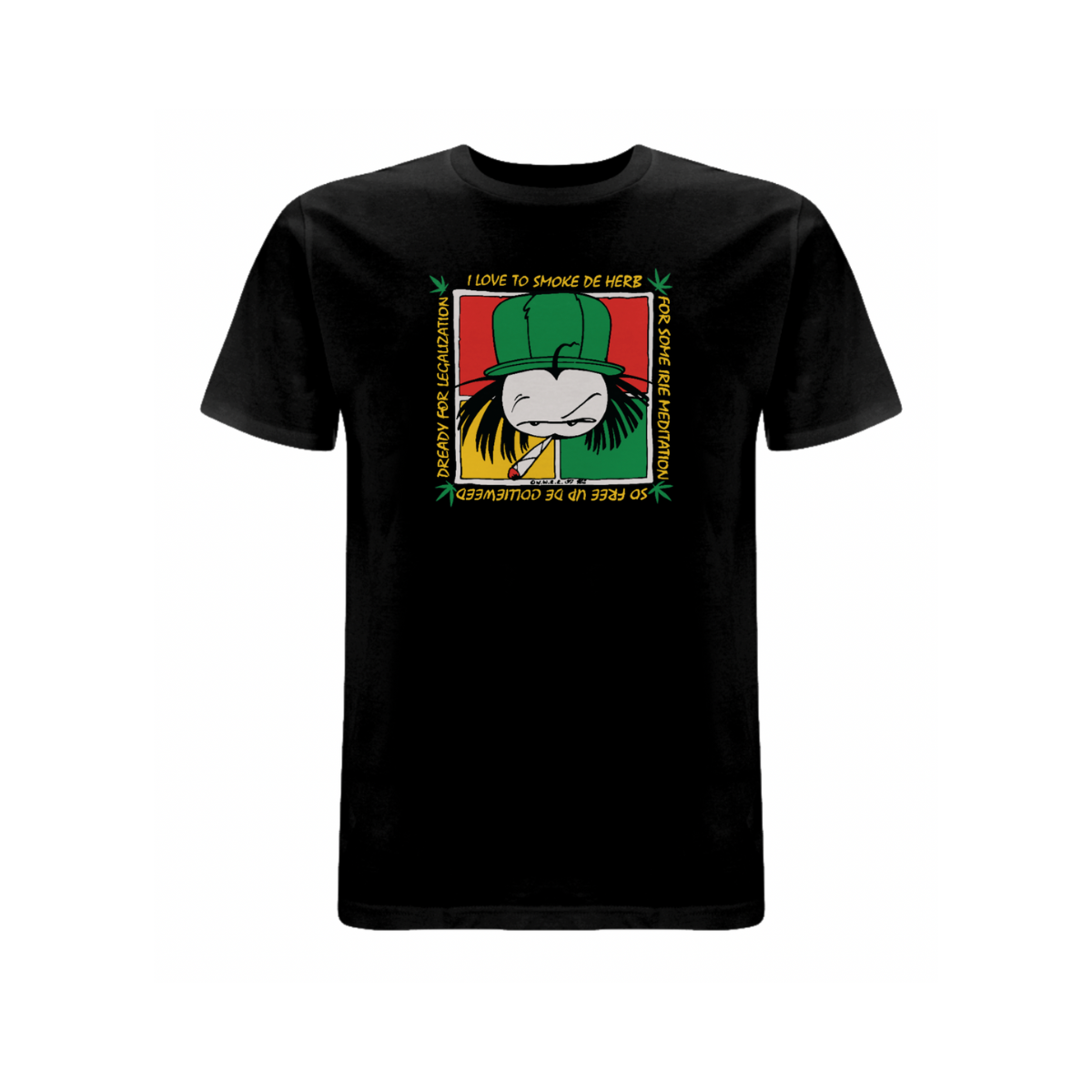 Dready 'Free De Herb' front print t-shirt