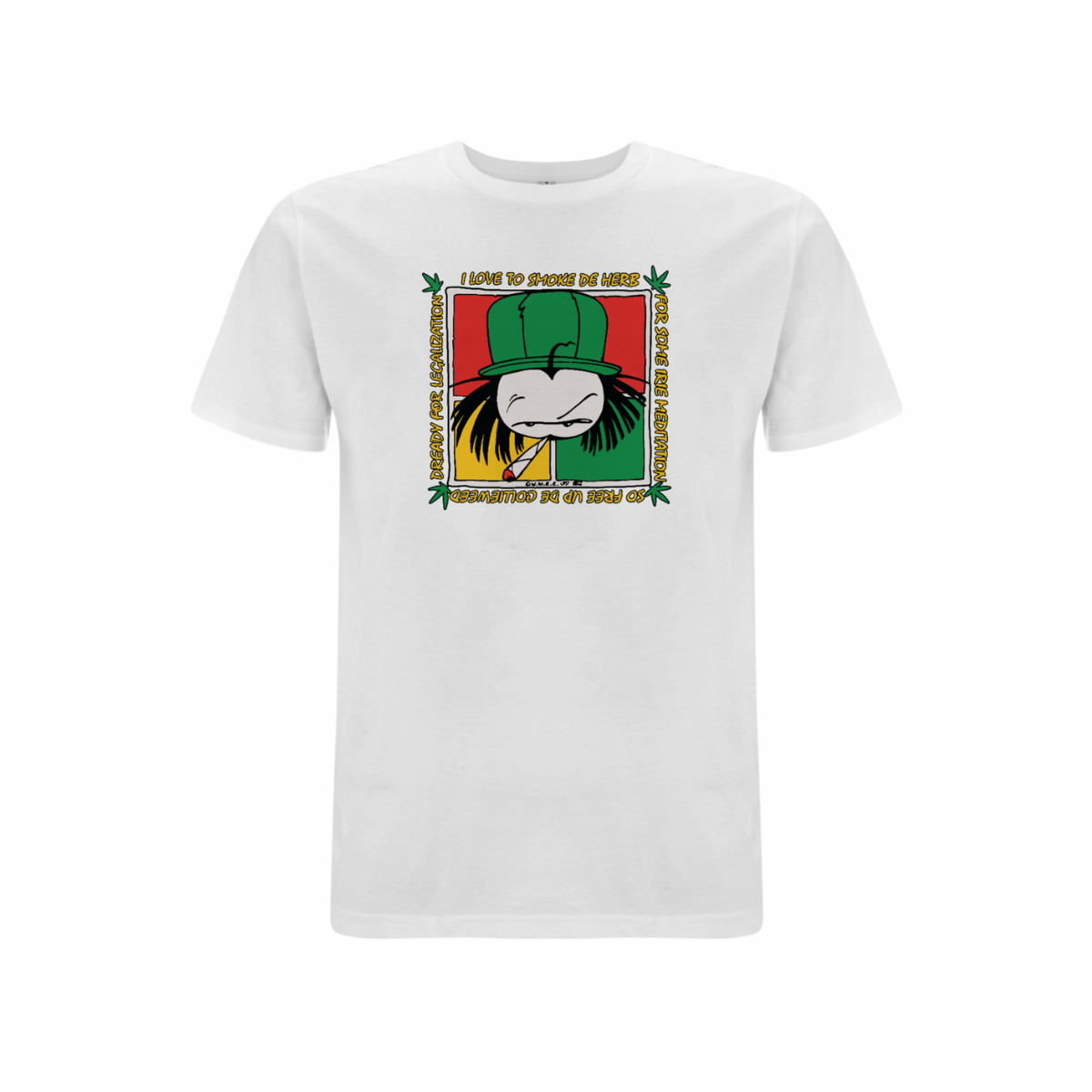 Dready 'Free De Herb' front print t-shirt