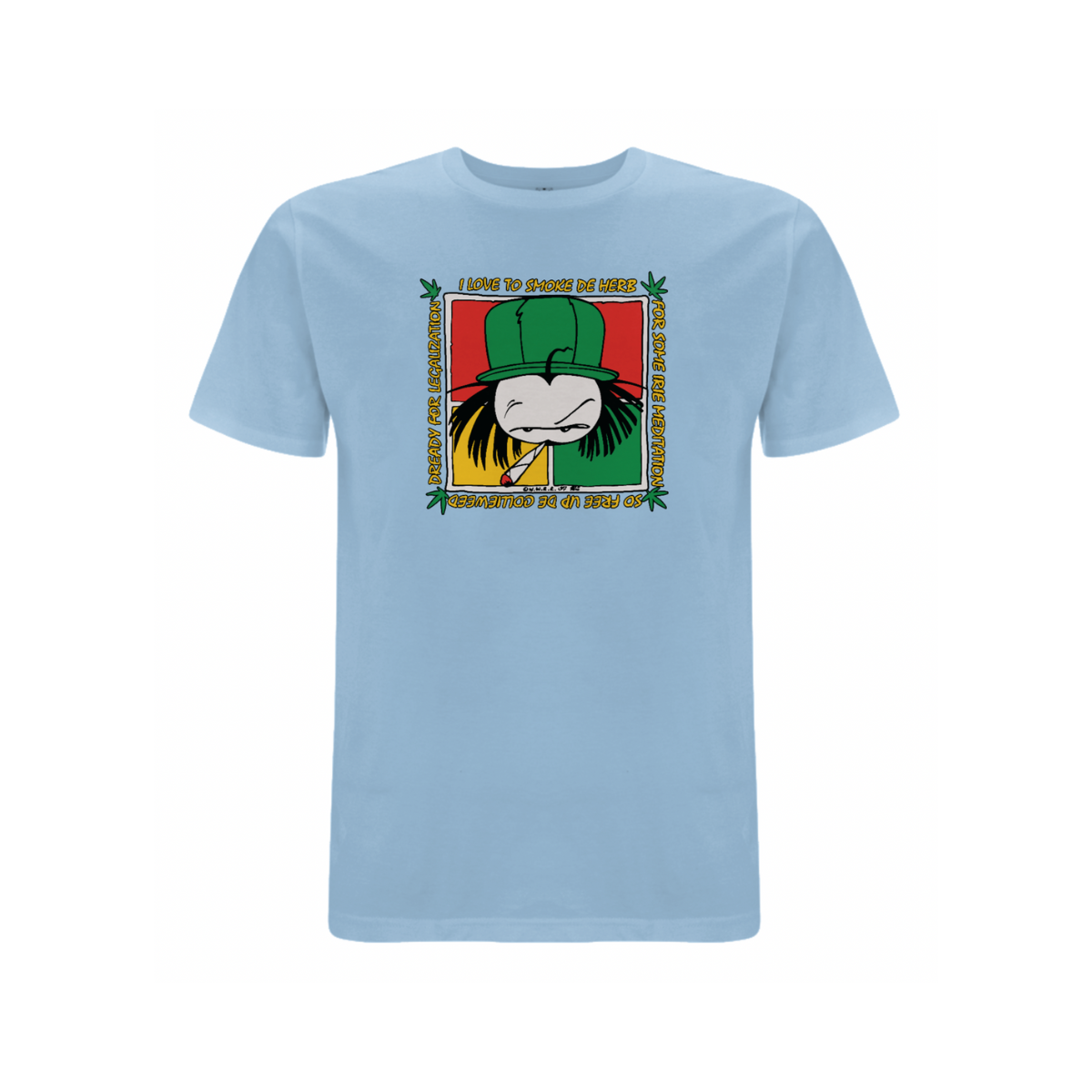 Dready 'Free De Herb' front print t-shirt