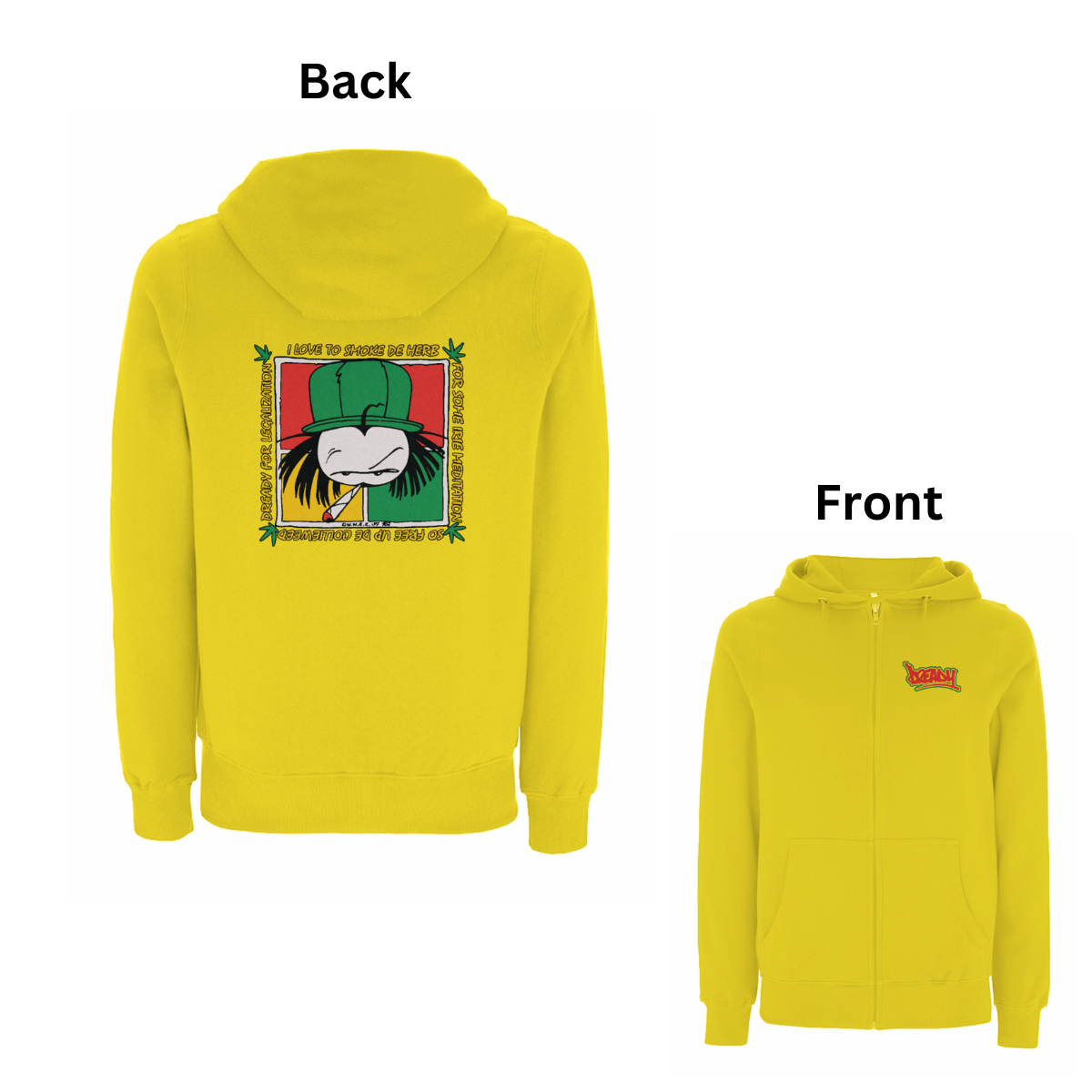 Dready 'Free de herb' Zip hood