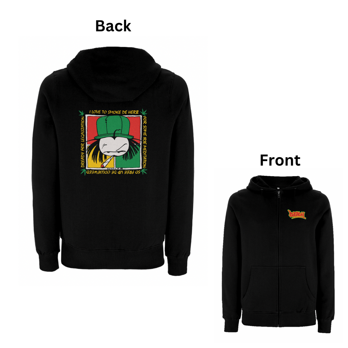 Dready 'Free de herb' Zip hood