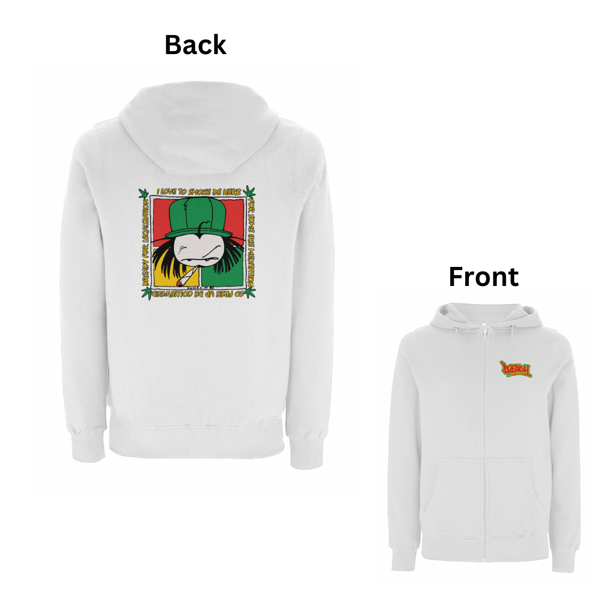 Dready 'Free de herb' Zip hood