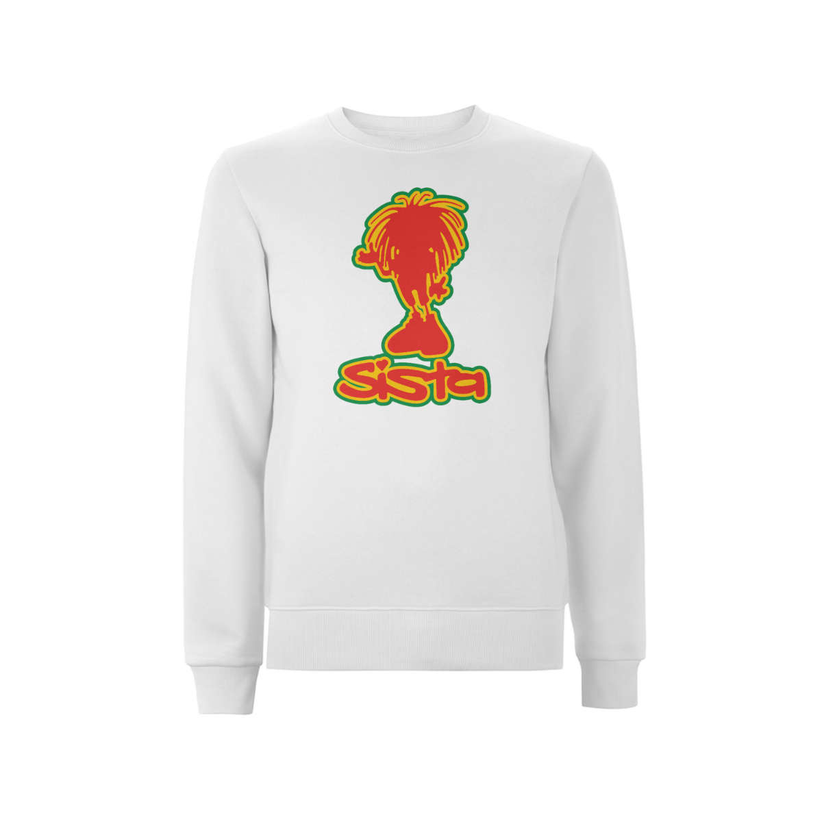 Sista Silhouette front print Sweatshirt – Rave inspired 90s streetwear, retro fashion from Have a nice day london store