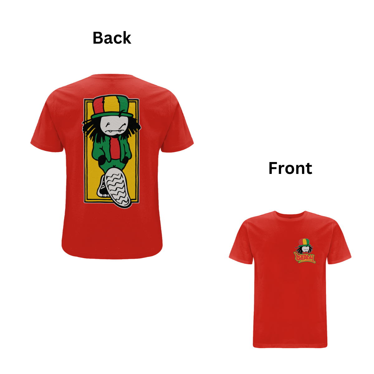 Walking Dread Front & Back Print T- Shirt