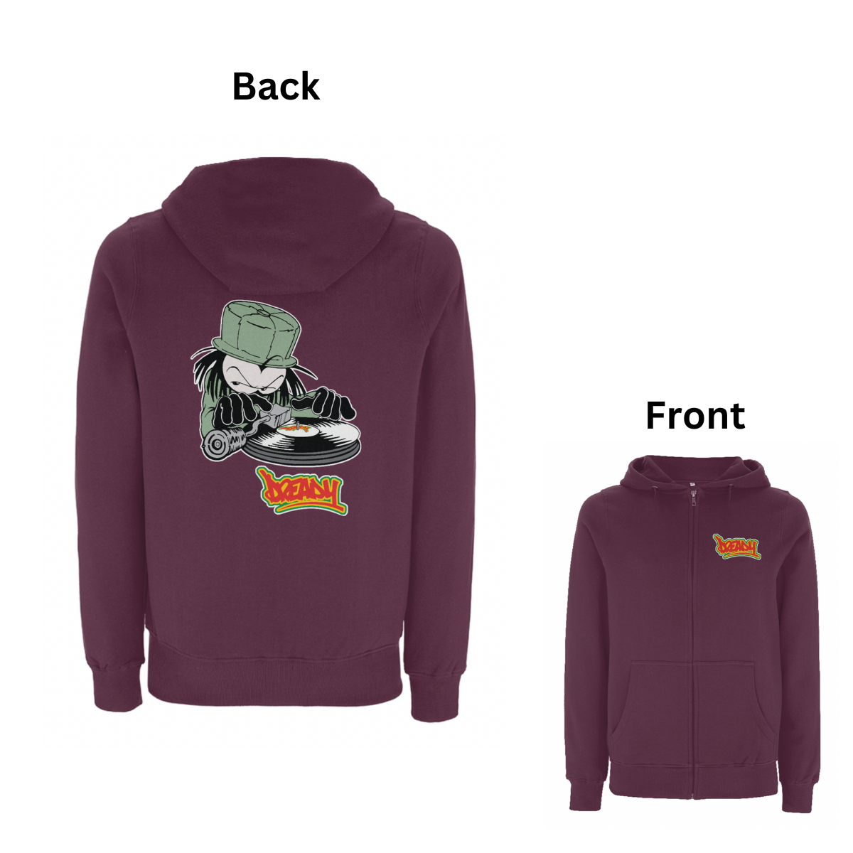 DJ DREADY 90's Classic Front and Back Print Hoodie