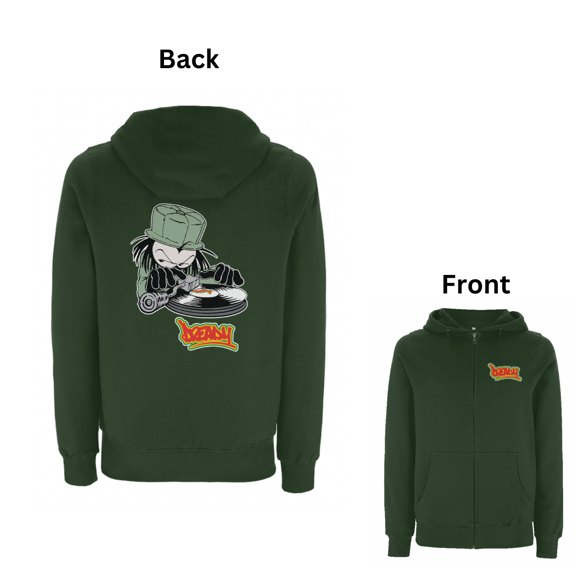 DJ DREADY 90's Classic Front and Back Print Hoodie
