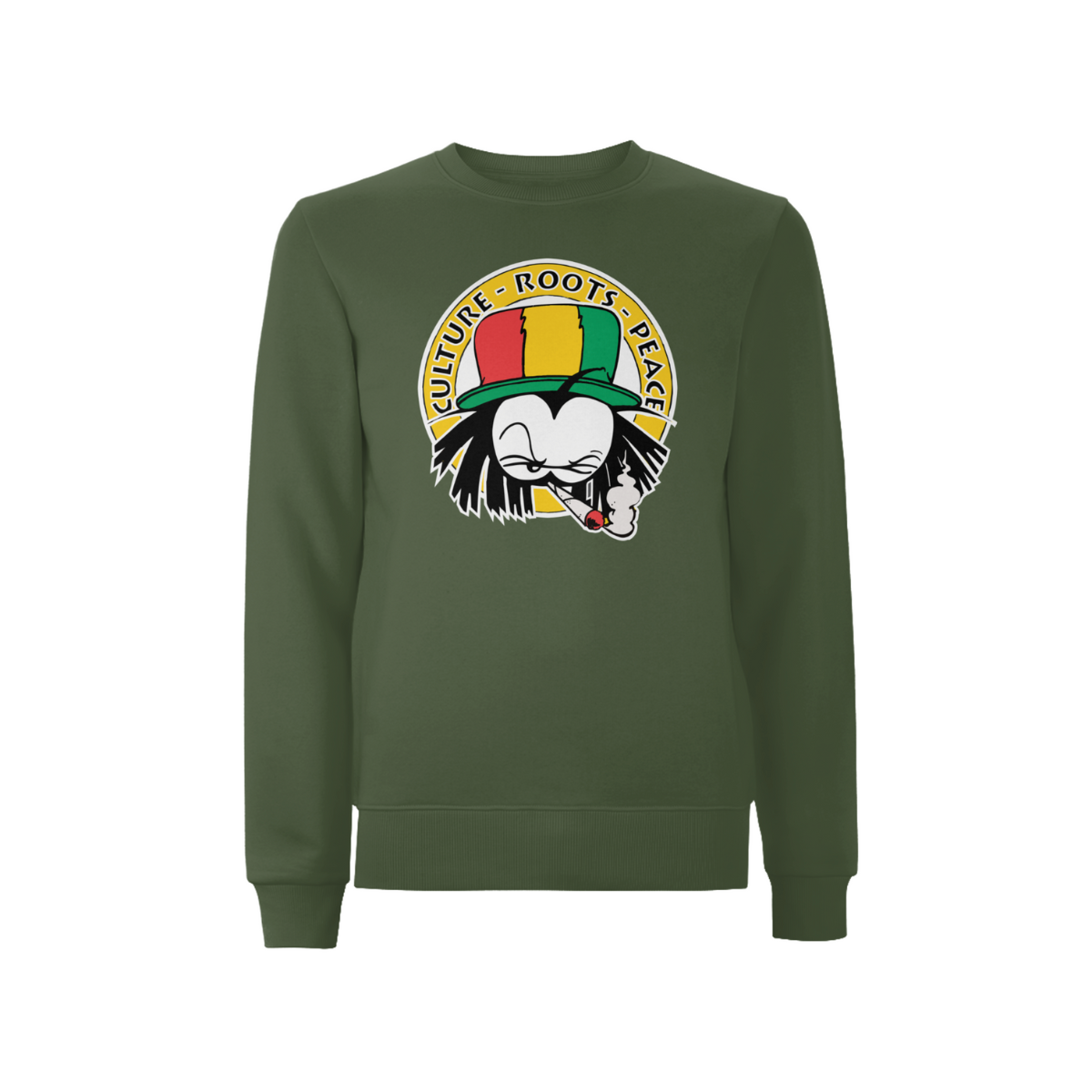 Dready Culture Roots & Peace Front Print Sweatshirt