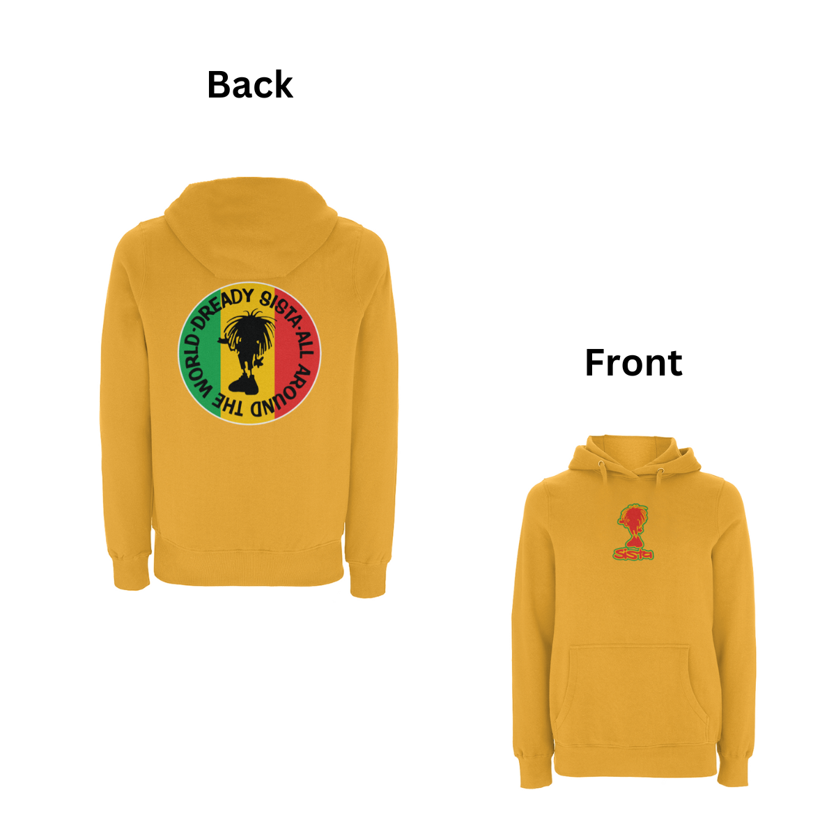 Global Sista front & Back Print Hoodie