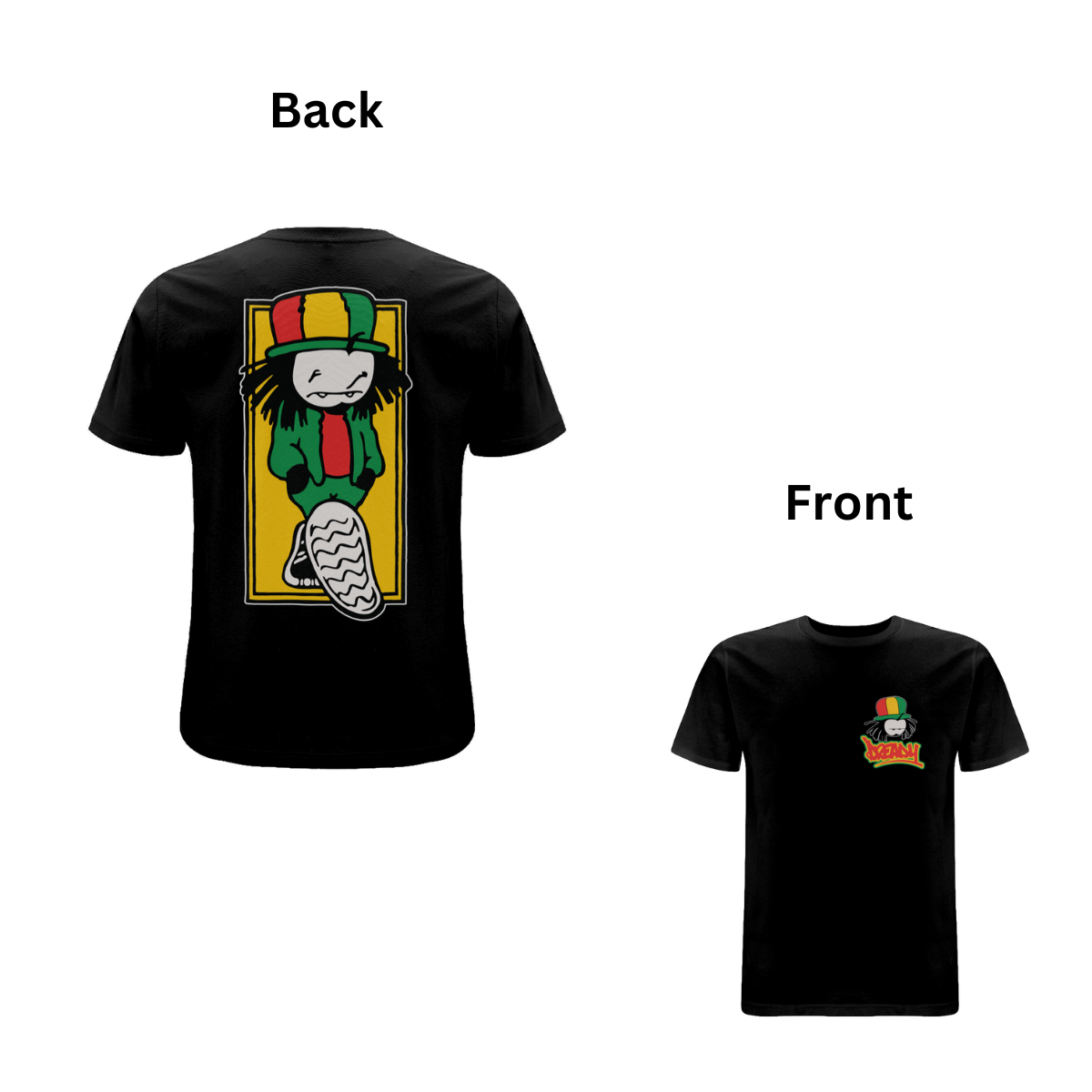 Walking Dread Front & Back Print T- Shirt