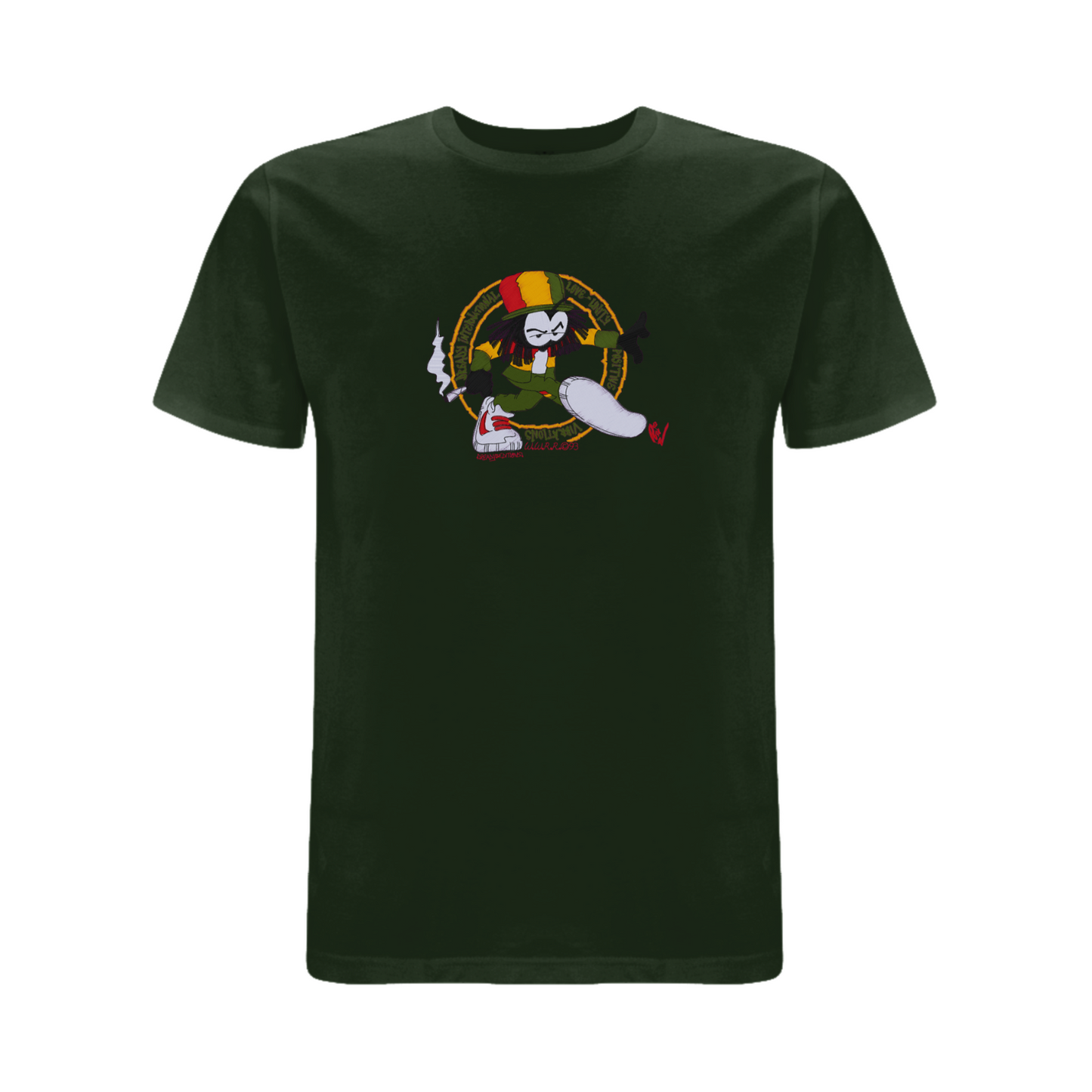 Dready Positive Vibrations Embroidered T-Shirt