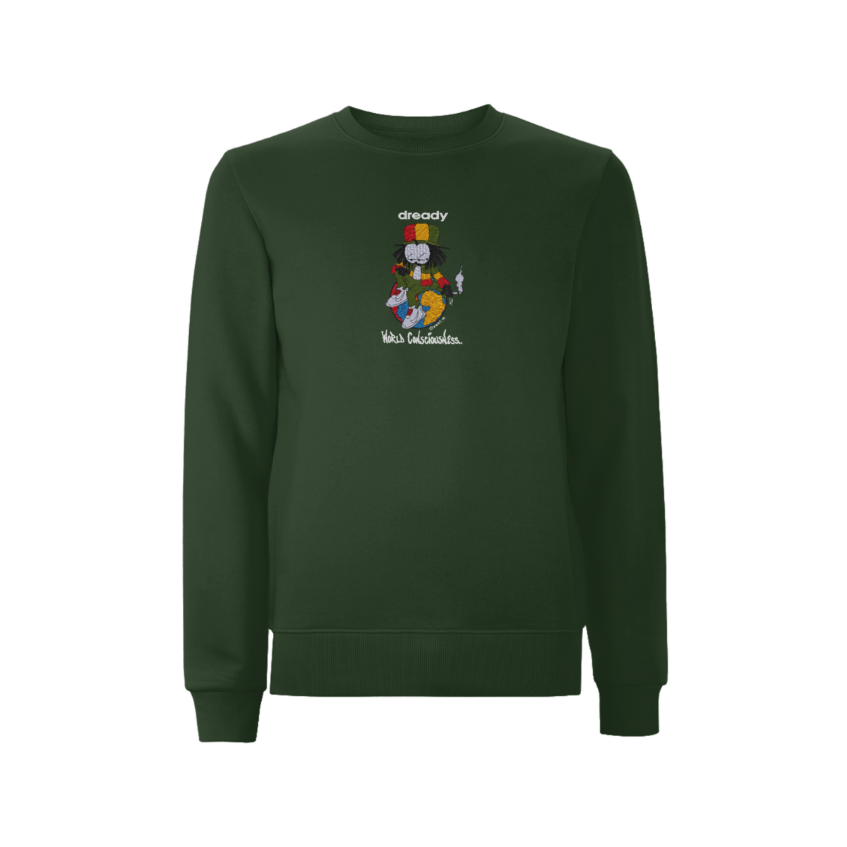 DREADY WORLD CONSCIOUSNESS Front Print Sweatshirt