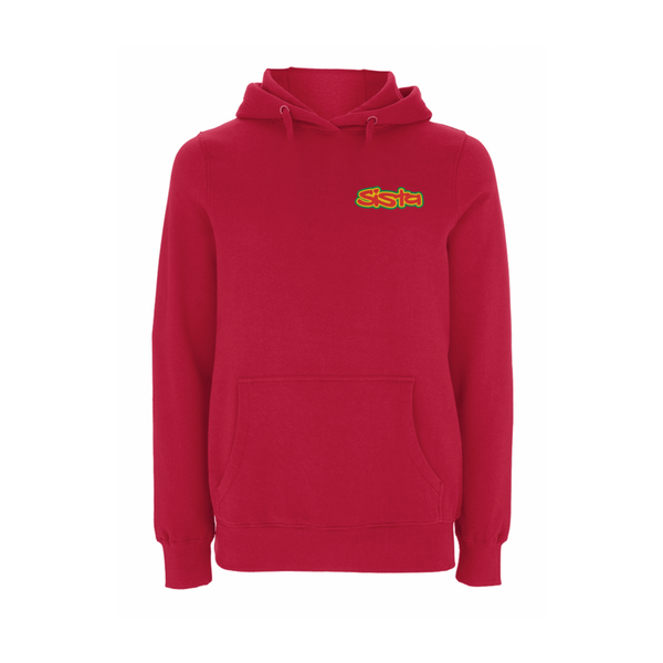 Sista Front Logo Pullover Hood – Rave inspired 90s streetwear, retro fashion from Have a nice day london store