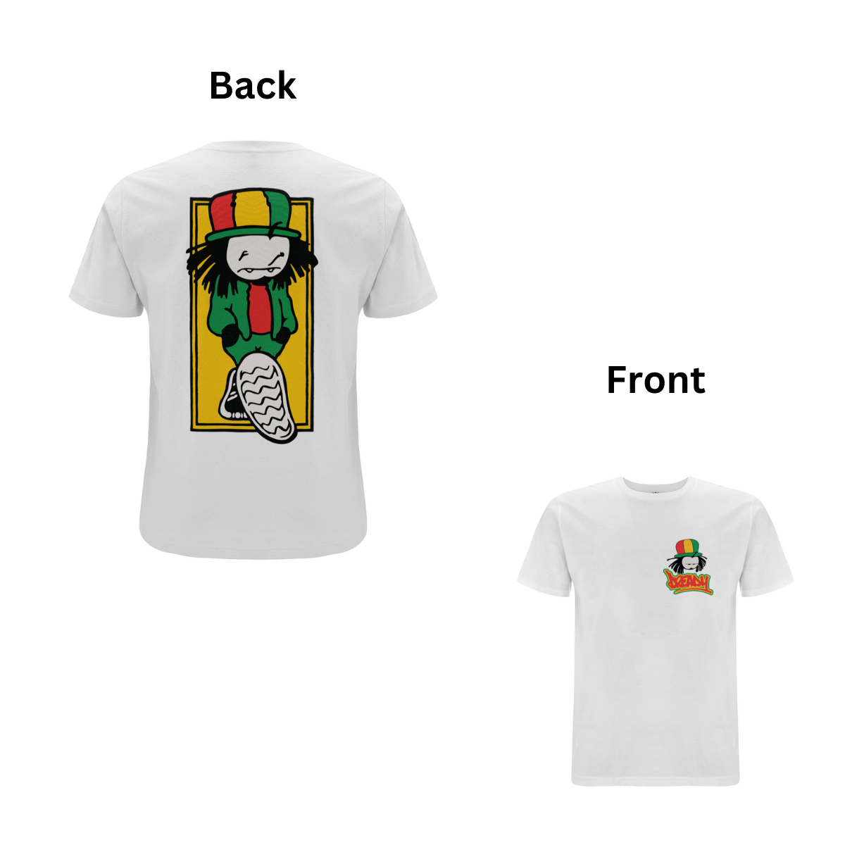 Walking Dread Front & Back Print T- Shirt