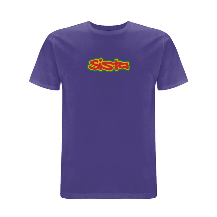 Sista Large logo, embroidered T-shirt – Rave inspired 90s streetwear, retro fashion from Have a nice day london store 