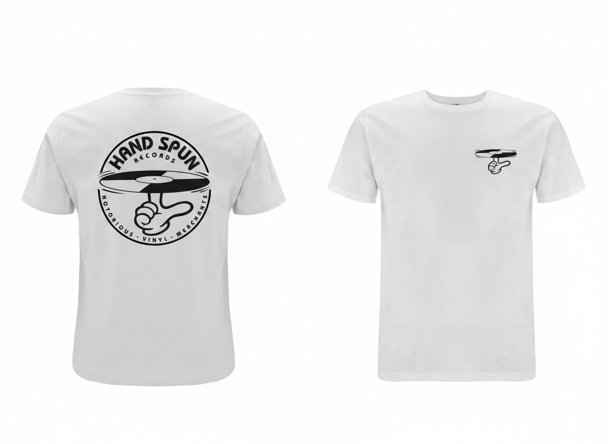 HANDSPUN RECORDS - Classic Front & Back Print Logo T-shirt