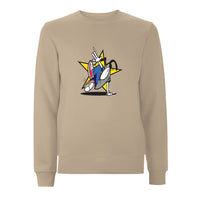 Funky dog Dog Star Front Print Sweatshirt – Rave inspired 90s streetwear, retro fashion from Have a nice day london store 