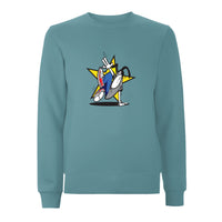 Funky dog Dog Star Front Print Sweatshirt – Rave inspired 90s streetwear, retro fashion from Have a nice day london store 