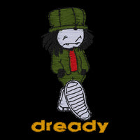 Dready Walking Man Embroidered T-Shirt – Rave inspired 90s streetwear, retro fashion from Have a nice day london store 