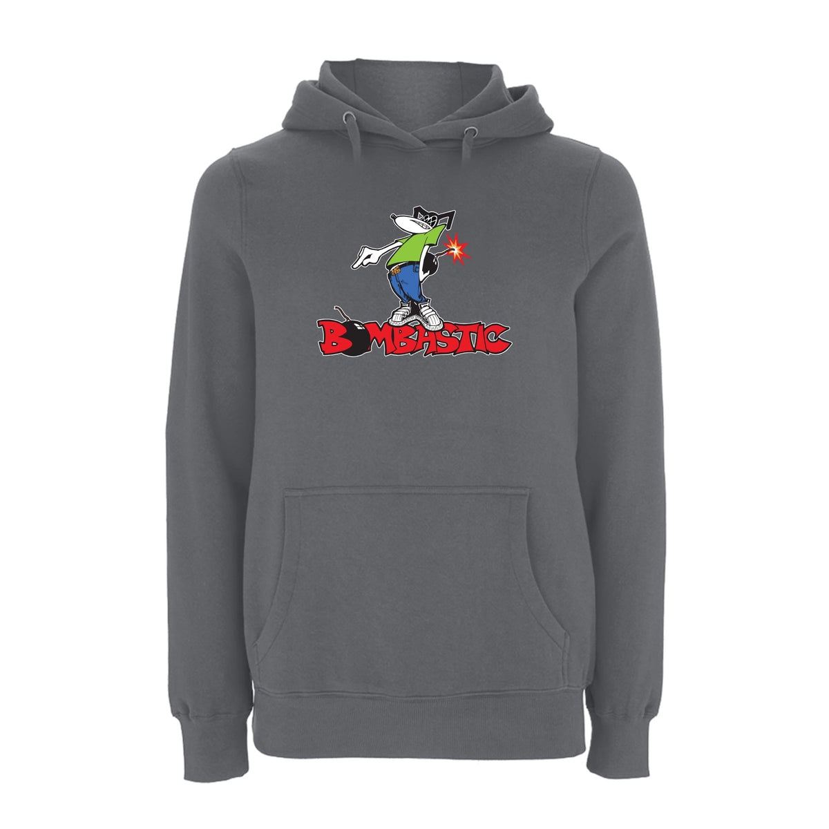 Funky dog BOMBASTIC  Logo Hoodie – Rave inspired 90s streetwear, retro fashion from Have a nice day london store 