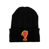 Sista Embroidered Silhouette Original cuffed long beanie – Rave inspired 90s streetwear, retro fashion from Have a nice day london store 