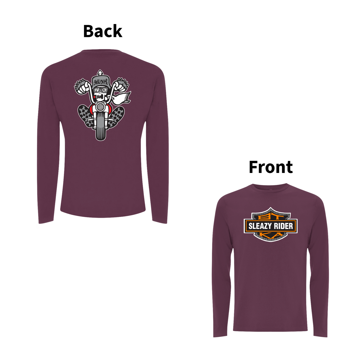 BTKA - SLEAZY RIDER Front and Back Print Long Sleeve