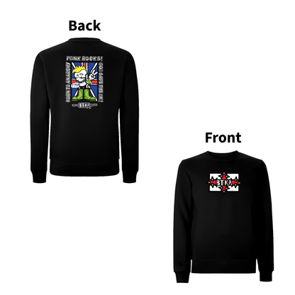 BTKA - PUNK ROCKS 90's Classic Front & Back Print Logo Sweatshirt