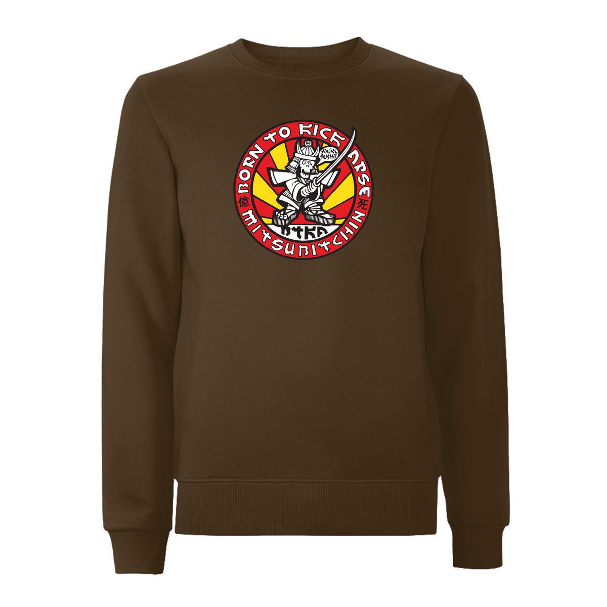 BTKA - SUSHI Front Print Sweatshirt – Rave inspired 90s streetwear, retro fashion from Have a nice day london store 