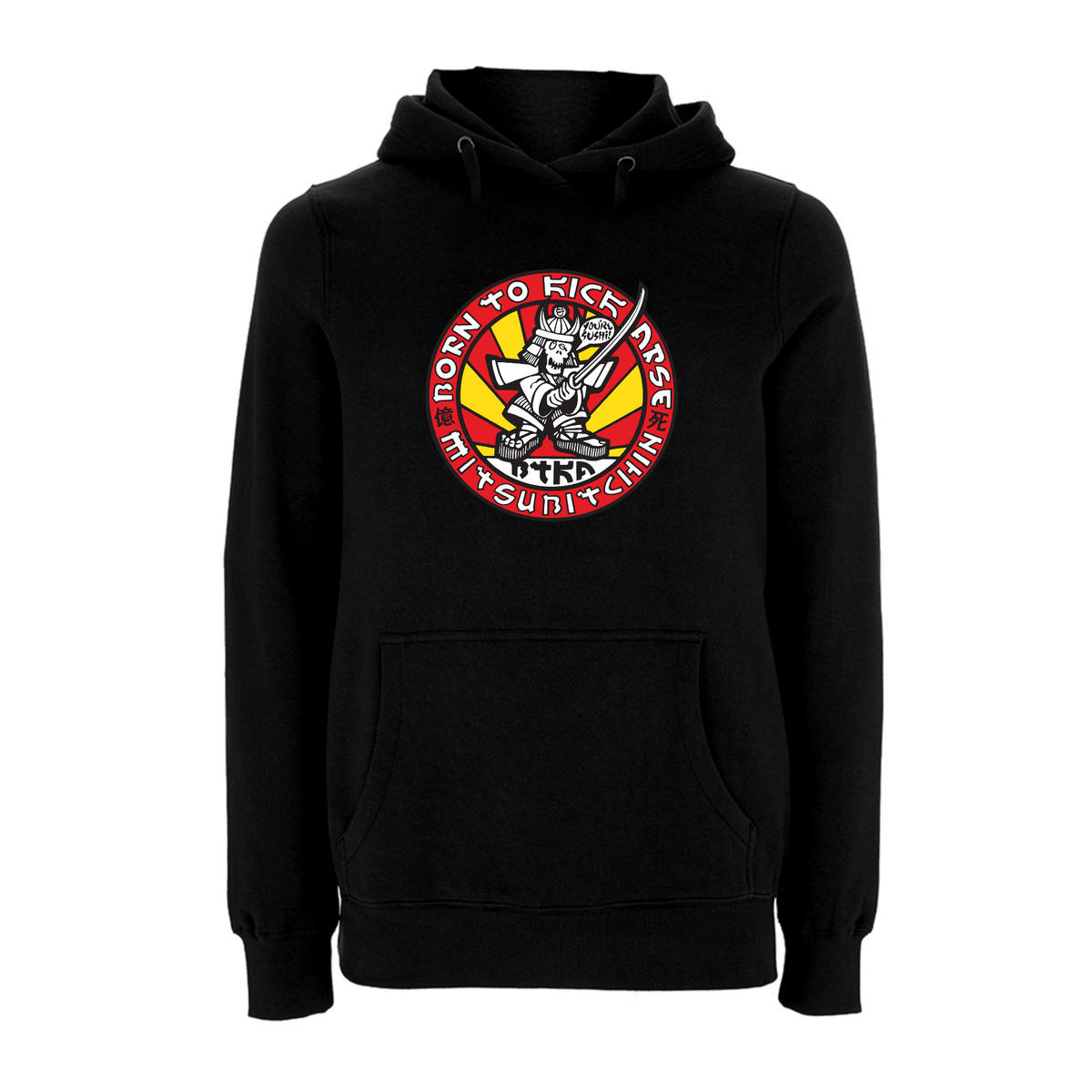 BTKA - SUSHI Front Print Hoodie – Rave inspired 90s streetwear, retro fashion from Have a nice day london store 