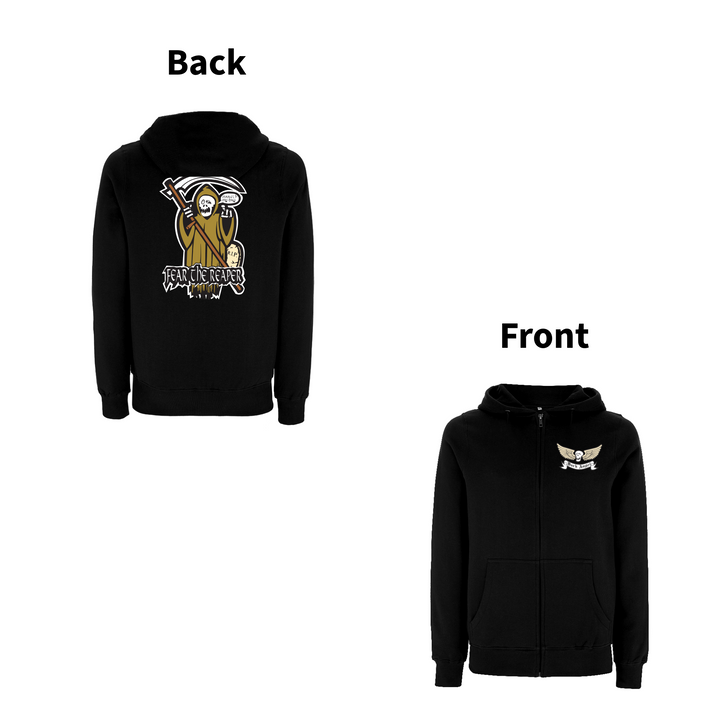 BTKA - Fear THE REAPER  Front & Back Print Zip Hood – Rave inspired 90s streetwear, retro fashion from Have a nice day london store 