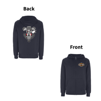 BTKA -  SLEAZY RIDER Front and Back Print Zip Hood – Rave inspired 90s streetwear, retro fashion from Have a nice day london store 