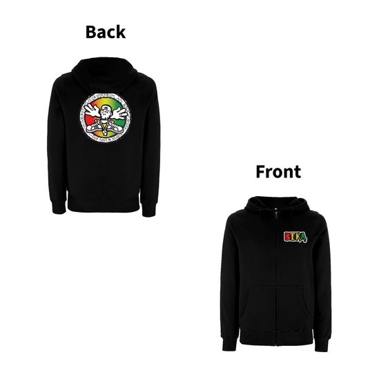 BTKA - COOL AND IRIE Front and Back Print Zip Hood
