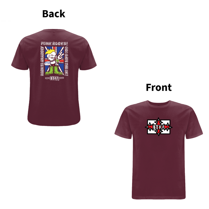 BTKA - PUNK ROCKS 90's Classic  Front & Back Print Logo T-shirt – Rave inspired 90s streetwear, retro fashion from Have a nice day london store 