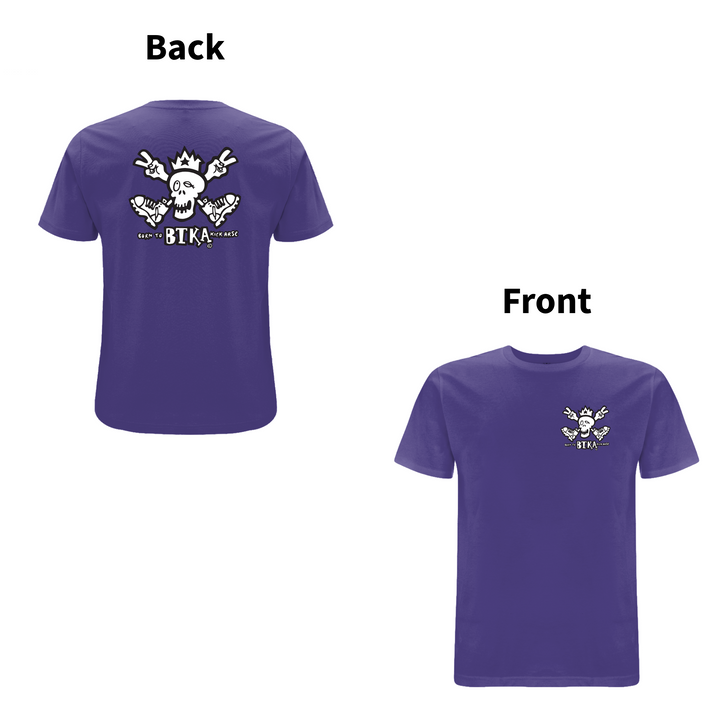 BTKA CLASSIC BACK AND FRONT LOGO-SHORT SLEEVE T-SHIRT - A HAVE A NICE DAY BRAND – Rave inspired 90s streetwear, retro fashion from Have a nice day london store 