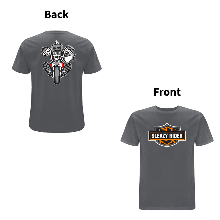 BTKA -  SLEAZY RIDER T-shirt – Rave inspired 90s streetwear, retro fashion from Have a nice day london store 