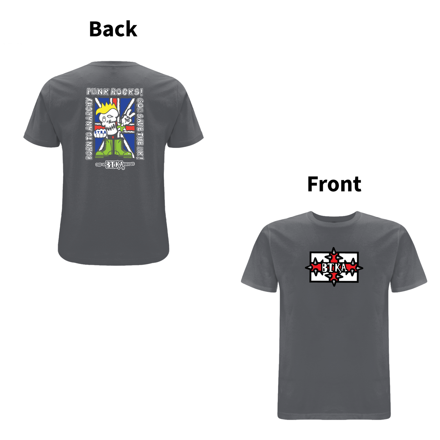 BTKA - PUNK ROCKS 90's Classic  Front & Back Print Logo T-shirt