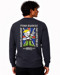 BTKA - PUNK ROCKS 90's Classic Front & Back Print Logo Sweatshirt