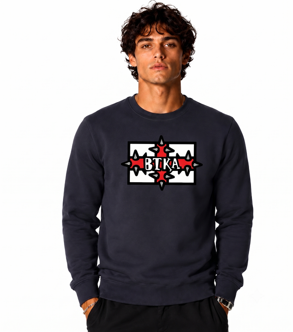 BTKA - PUNK ROCKS 90's Classic Front & Back Print Logo Sweatshirt