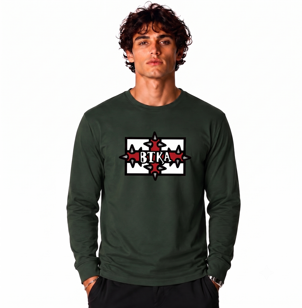 BTKA - PUNK ROCKS 90's Classic Front and Back Print Logo Longsleeve T-shirt