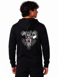 BTKA -  SLEAZY RIDER Front and Back Print Zip Hood