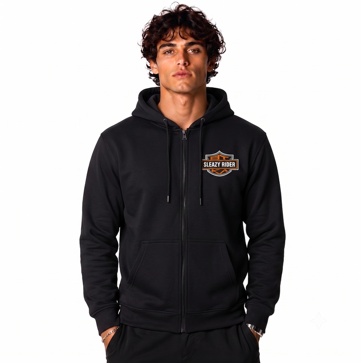 BTKA -  SLEAZY RIDER Front and Back Print Zip Hood