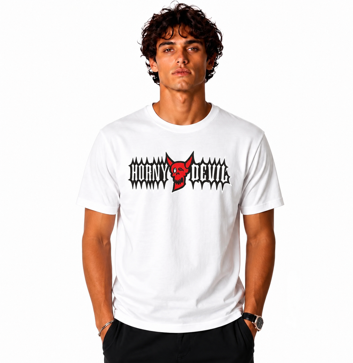 BTKA HORNY DEVIL FRONT PRINT LOGO T-SHIRT