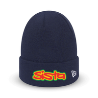 EXCLUSIVE SISTA embroidered script X New Era beanie – Rave inspired 90s streetwear, retro fashion from Have a nice day london store 