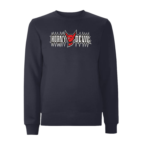 BTKA Horny Devil Front Print Sweatshirt – Rave inspired 90s streetwear, retro fashion from Have a nice day london store 