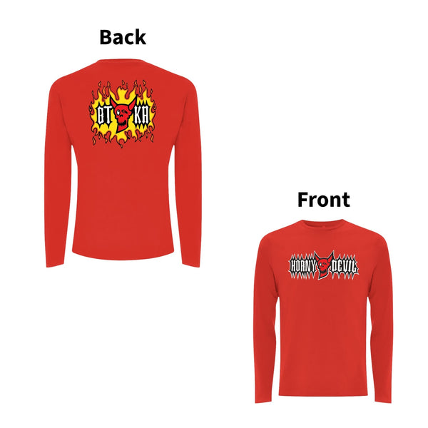 BTKA Horny Devil  Front & Back Print Long Sleeve – Rave inspired 90s streetwear, retro fashion from Have a nice day london store 