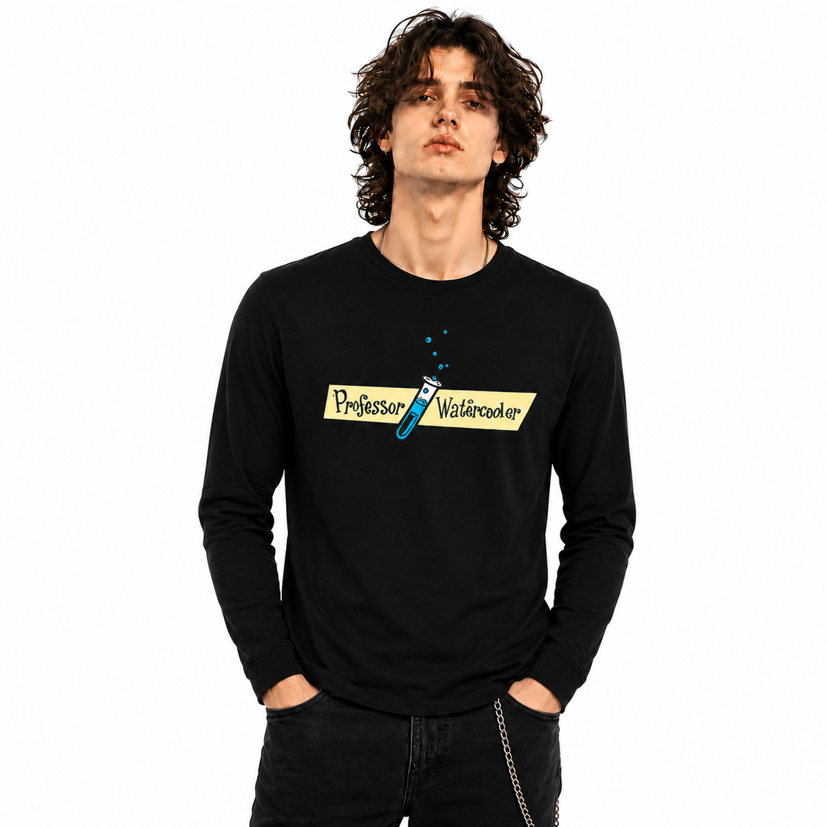 DON'T DO THE DODO - PROFESSOR WATERCOOLER Front and Back Print Longsleeve T-shirt