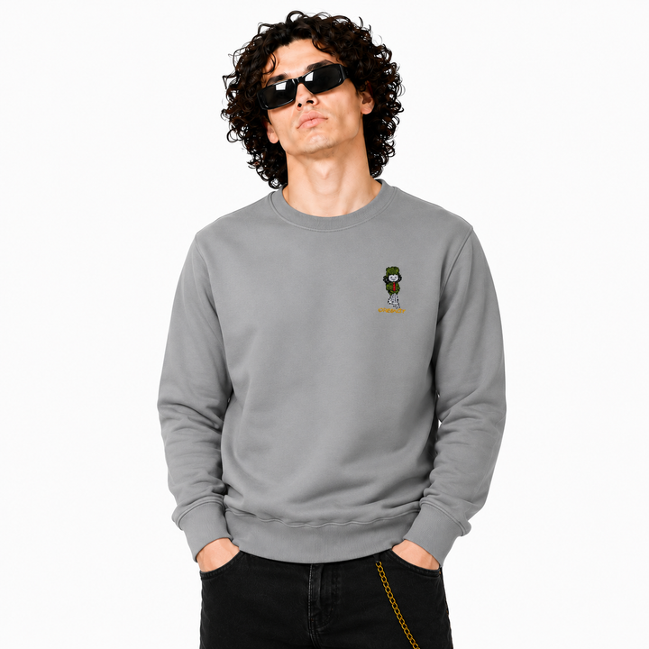 Dready Walking Man Embroidered Sweatshirt