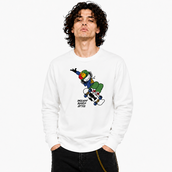 Dready skateboard style sweatshirt