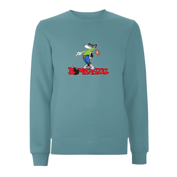 Funky dog Bombastic Front Print Sweatshirt – Rave inspired 90s streetwear, retro fashion from Have a nice day london store 