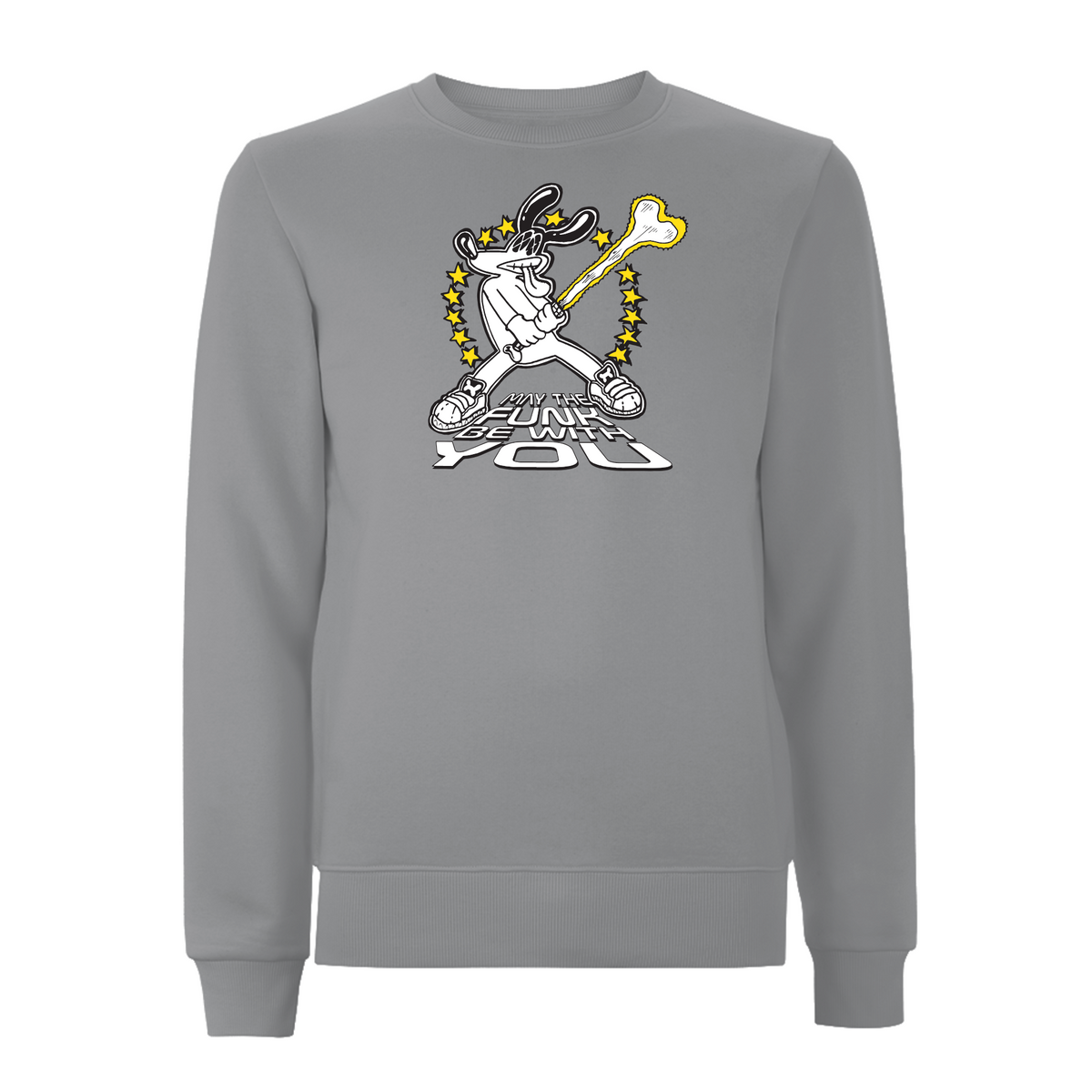 FUNKY DOG  - MAY THE FUNK BE WITH YOU Sweatshirt – Rave inspired 90s streetwear, retro fashion from Have a nice day london store 
